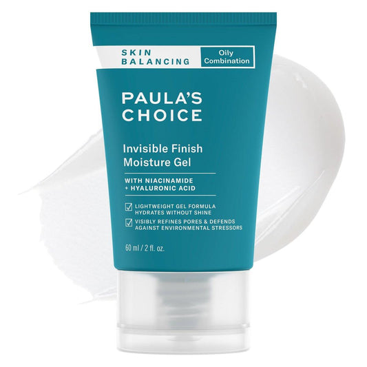 Paula's Choice SKIN BALANCING Unsichtbarer Finish Gel-Gesichtsfeuchtigkeitsspender mit Niacinamid & Hyaluronsäure, Leichte Gel-Creme für große Poren & ölige Mischhaut, Duftstofffrei, 60 ml
