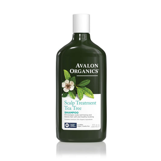 Avalon Organics Teebaum-Shampoo zur Kopfhautpflege, fördert das Wohlbefinden der Kopfhaut und hinterlässt weiches Haar, 330 ml