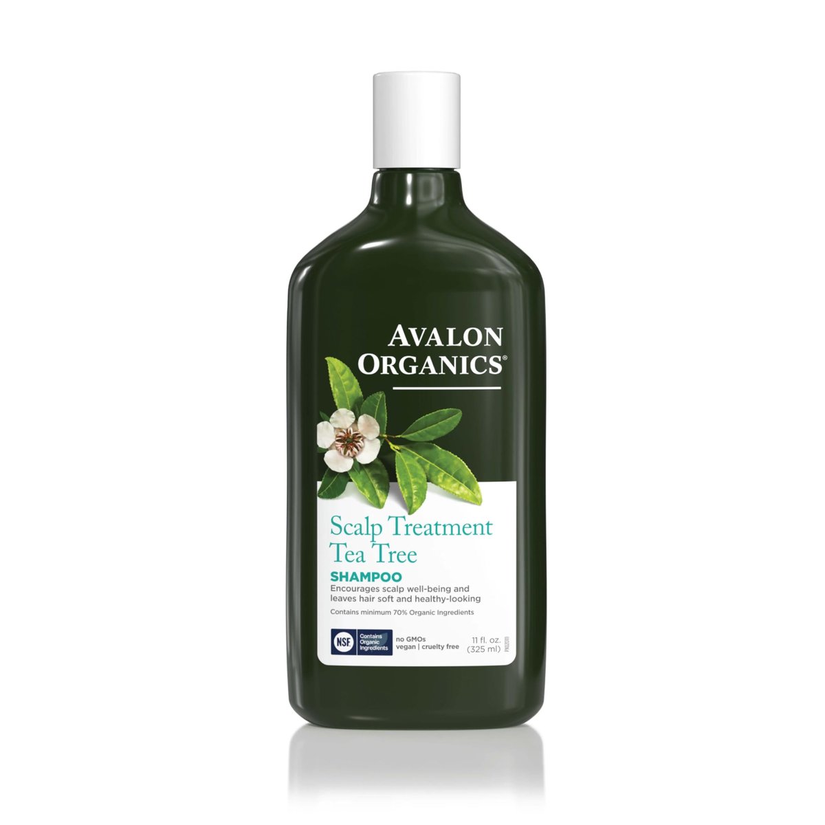 Avalon Organics Teebaum-Shampoo zur Kopfhautpflege, fördert das Wohlbefinden der Kopfhaut und hinterlässt weiches Haar, 330 ml