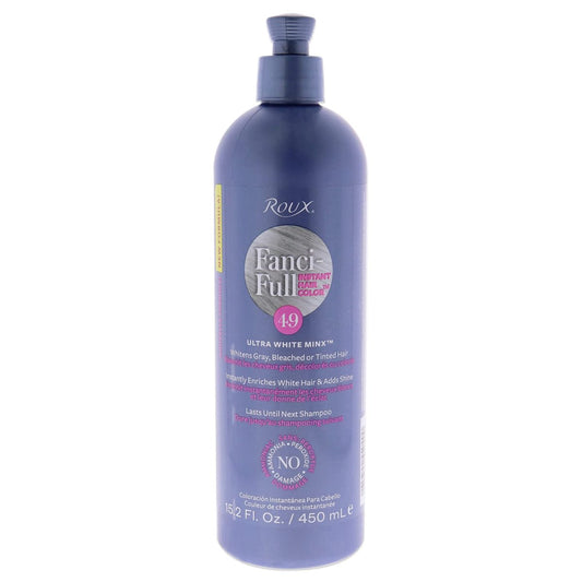 Roux Fanci-Full Instant Hair Color Rinse 49 White Minx – Temporäre Haarfarbe zum Kaschieren von grauem Haar, 15,2 oz