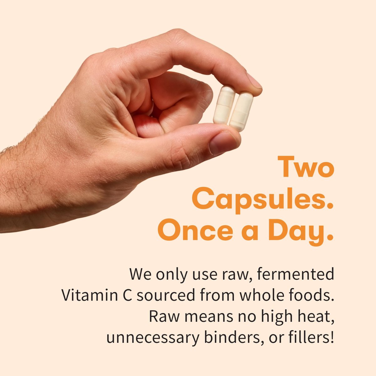 Garden of Life Vitamin Code Raw Vitamin C – 120 Kapseln, 500 mg Vollwert-Vitamin C mit Obst- und Gemüsemischung & Probiotika, vegan & glutenfrei
