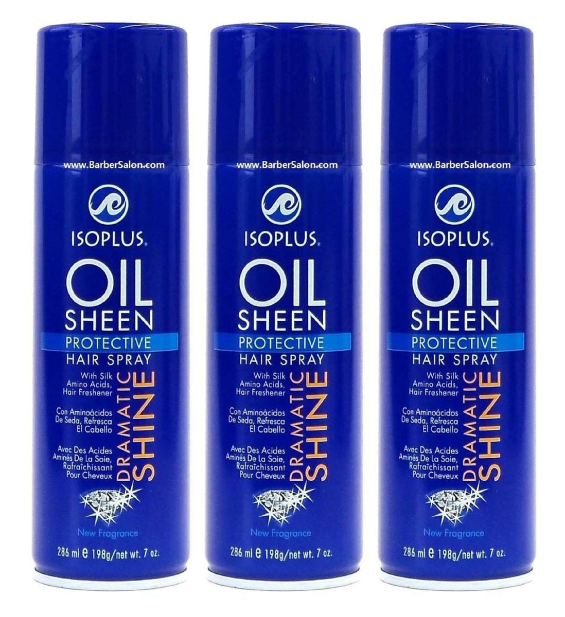 Isoplus Oil Sheen Haarspray 7 oz – 3er Pack