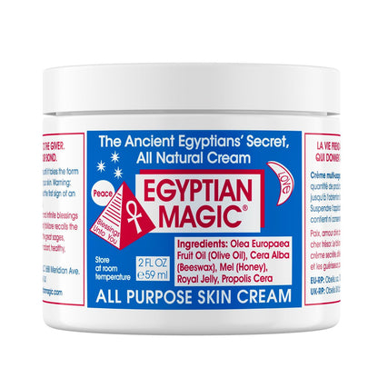 Egyptian Magic - Allzweck-Gesichts-, Körper- und Trockenhaut-Feuchtigkeitscreme, Hautschutzmittel für Frauen & Männer, Ekzem-Pflege-Balsam, Narbenbehandlung, Dehnungsstreifen und Tattoo-Nachpflege, 60 ml Glas