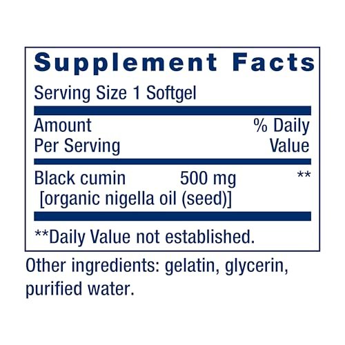 Life Extension Schwarzkümmelöl Kapseln, Immununterstützung, Ganzkörpergesundheit, Gesundes Altern, Glutenfrei, Nicht-GVO, 60 Weichkapseln