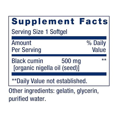 Life Extension Schwarzkümmelöl Kapseln, Immununterstützung, Ganzkörpergesundheit, Gesundes Altern, Glutenfrei, Nicht-GVO, 60 Weichkapseln