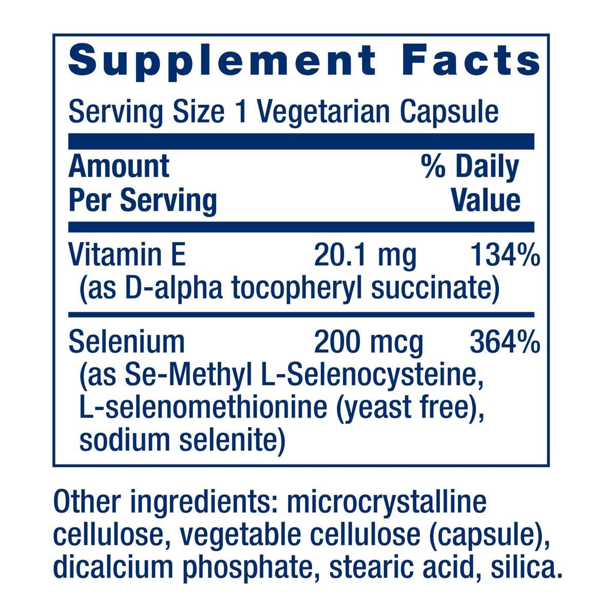 Life Extension Super Selenium Complex, 200 mcg – 3 Formen von Selen, Vitamin E – Unterstützung für Zellgesundheit & Langlebigkeit – Glutenfrei, Nicht-GVO, Vegetarisch, 1 täglich – 100 Kapseln