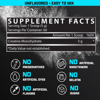 Nutrex Research Creatin-Monohydrat-Pulver, geschmacksneutral, mikronisiert, 60 Portionen, glutenfrei