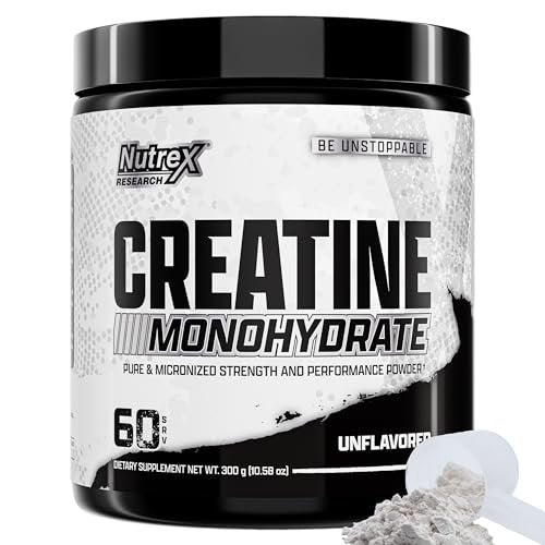 Nutrex Research Creatin-Monohydrat-Pulver, geschmacksneutral, mikronisiert, 60 Portionen, glutenfrei