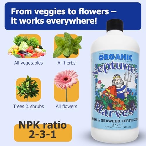 Neptune's Harvest Fisch- & Algendünger (2-3-1) - 510 ml Pint - Organischer Pflanzendünger für Gemüse, Blumen, Obst, Bäume & Rasen - Indoor & Outdoor