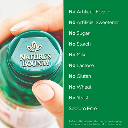 Nature's Bounty Calcium 1200 mg mit Vitamin D3 – Knochengesundheit Weichkapseln, Kalzium- und Vitamin-D-Ergänzung, 240 Stück (2er-Pack)