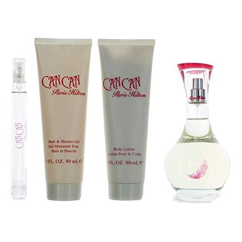 Paris Hilton Can Can Damen Geschenkset (Eau de Parfum Spray, Lotion, Duschgel, Parfüm-Stick)