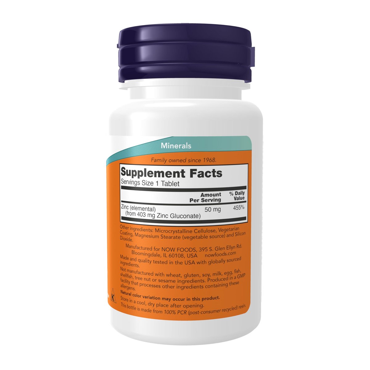 NOW Foods Zink 50 mg (Zinkgluconat) – 100 Tabletten, unterstützt Enzymfunktionen und Immunsystem