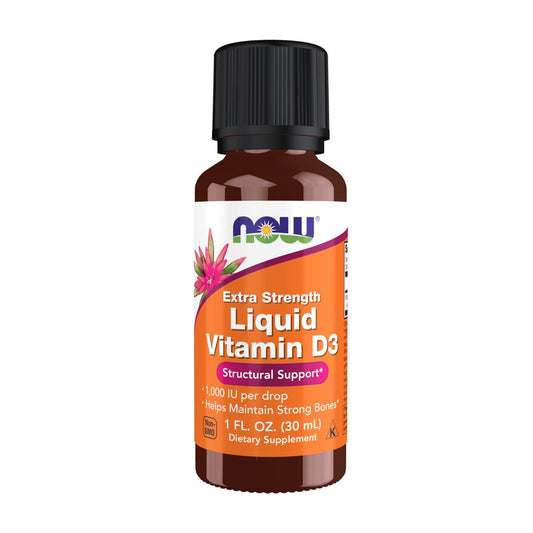 NOW Foods Nahrungsergänzungsmittel, Flüssiges Vitamin D-3, Extra Stärke, zur Unterstützung der Knochenstruktur*, 30 ml