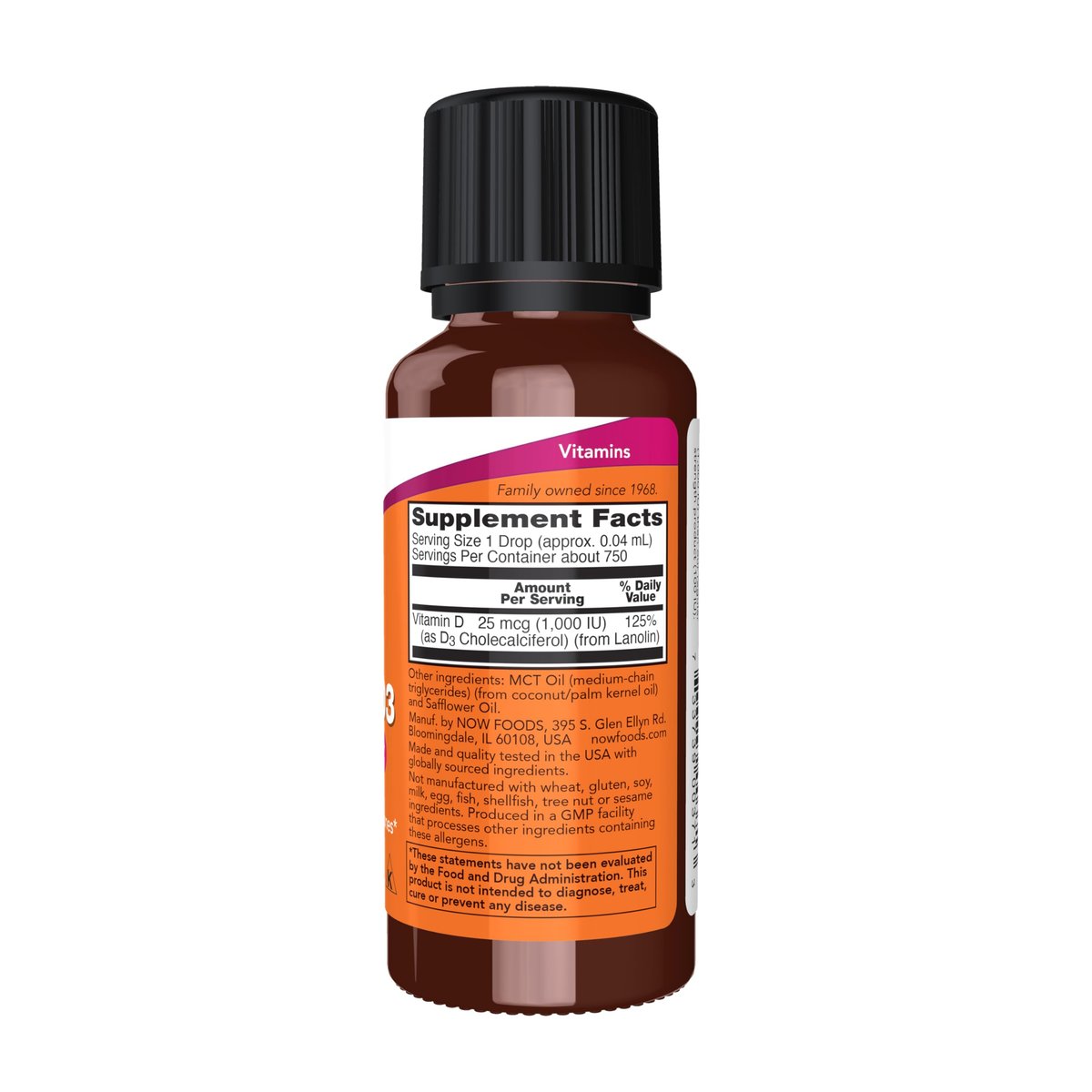 NOW Foods Nahrungsergänzungsmittel, Flüssiges Vitamin D-3, Extra Stärke, zur Unterstützung der Knochenstruktur*, 30 ml