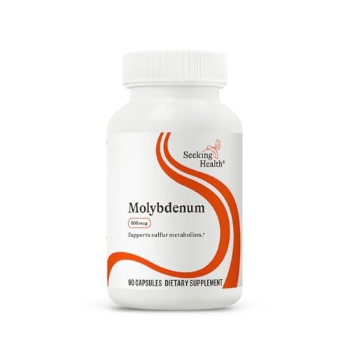 Seeking Health Molybdän – Nahrungsergänzung mit Molybdänglycinat-Chelat – Unterstützt Sulfitstoffwechsel & Zellgesundheit – Vegetarische & vegane Kapseln