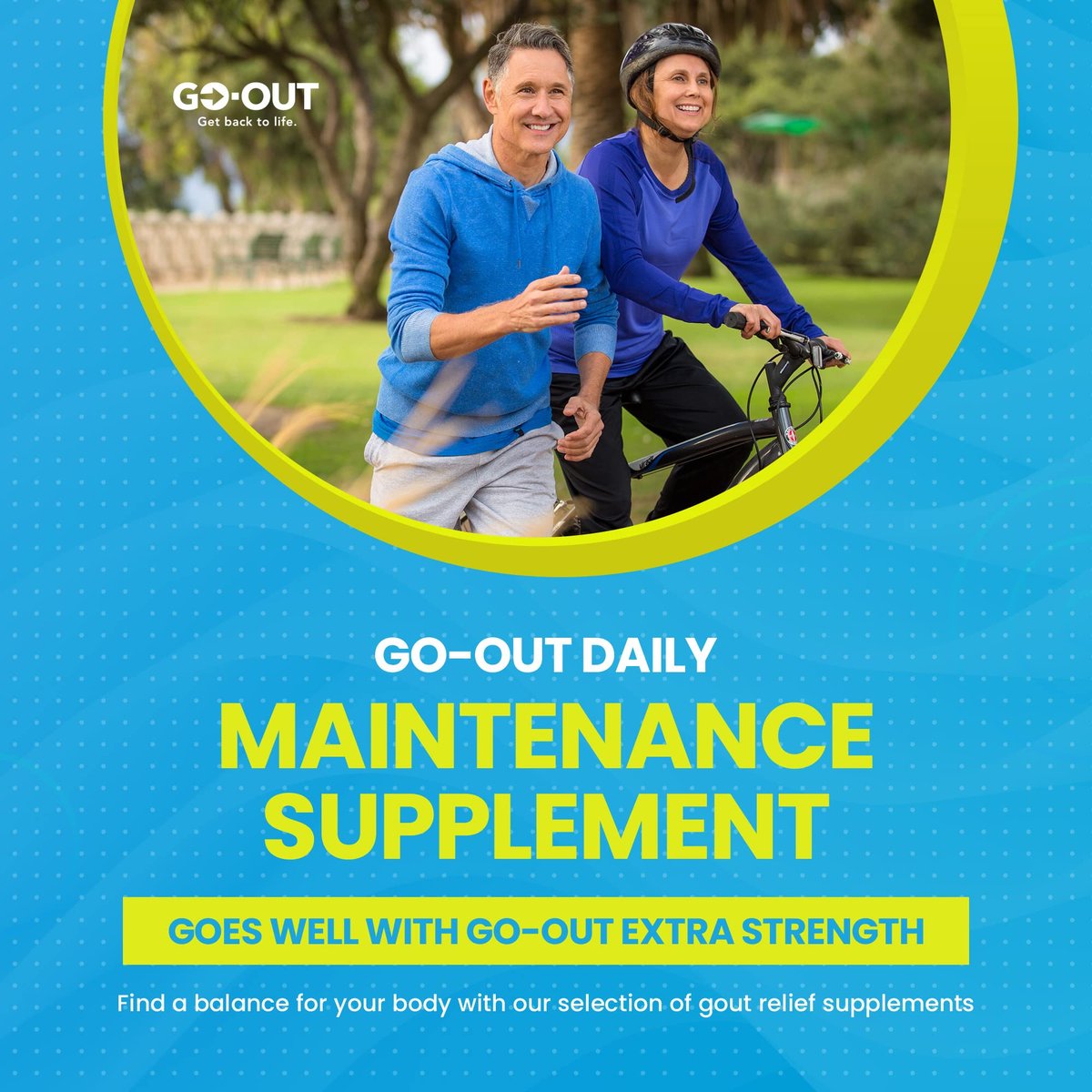 Go Out Daily Maintenance – Natürliche Harnsäureunterstützung mit Sauerkirsche, Selleriesamen und Kurkuma – Veganes, nicht-GVO, glutenfreies Nahrungsergänzungsmittel für Gelenkkomfort und gesunde Nierenfunktion, 90 Kapseln