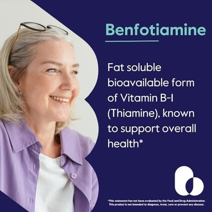 Benfotiamin 300mg – 60 vegane Kapseln, ohne Stearate, ohne Siliciumdioxid, vegan, nicht gentechnisch verändert, glutenfrei