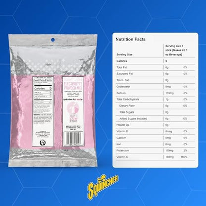 Sqwincher Zero Qwik Stik Erdbeer-Limonade – Zuckerfreies Elektrolyt-Pulver, 50 Portionen
