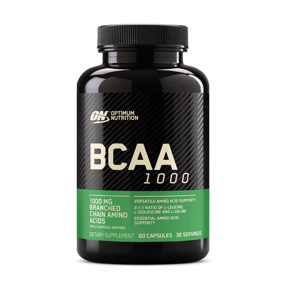 Optimum Nutrition Instantized BCAA Kapseln, Keto-freundlich, verzweigtkettige essentielle Aminosäuren, 1000mg, 60 Kapseln