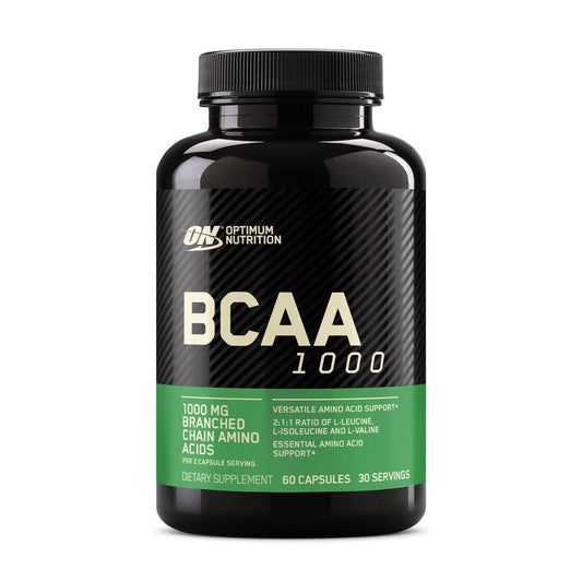 Optimum Nutrition Instantized BCAA Kapseln, Keto-freundlich, verzweigtkettige essentielle Aminosäuren, 1000mg, 60 Kapseln