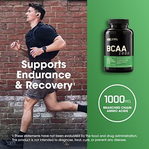 Optimum Nutrition Instantized BCAA Kapseln, Keto-freundlich, verzweigtkettige essentielle Aminosäuren, 1000mg, 60 Kapseln