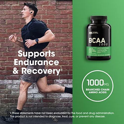 Optimum Nutrition Instantized BCAA Kapseln, Keto-freundlich, verzweigtkettige essentielle Aminosäuren, 1000mg, 60 Kapseln