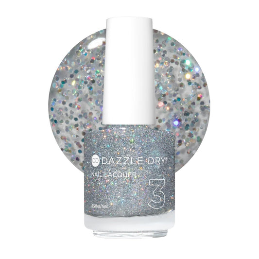 Dazzle Dry Nagellack (Schritt 3) - Diamond - Holographischer Mikroglitter in klarer Basis (0,5 fl oz)