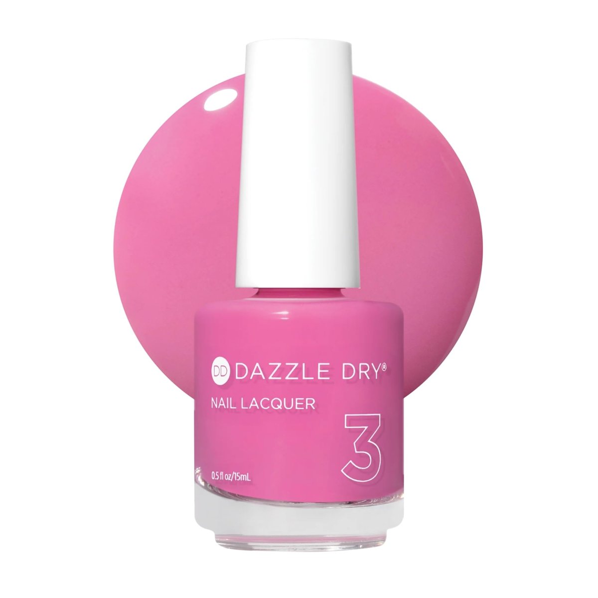 Dazzle Dry Nagellack (Schritt 3) - Cherry Parfait - Mittelhelles Pink mit Himbeeruntertönen, deckender Creme-Lack (0,5 fl oz)