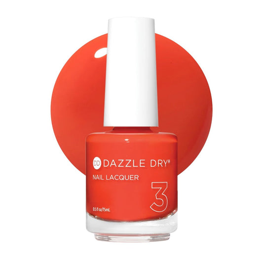 Dazzle Dry Nagellack (Schritt 3) - Red Hot Chili - Leuchtendes Orange-Rot, voll deckende Creme (15 ml)