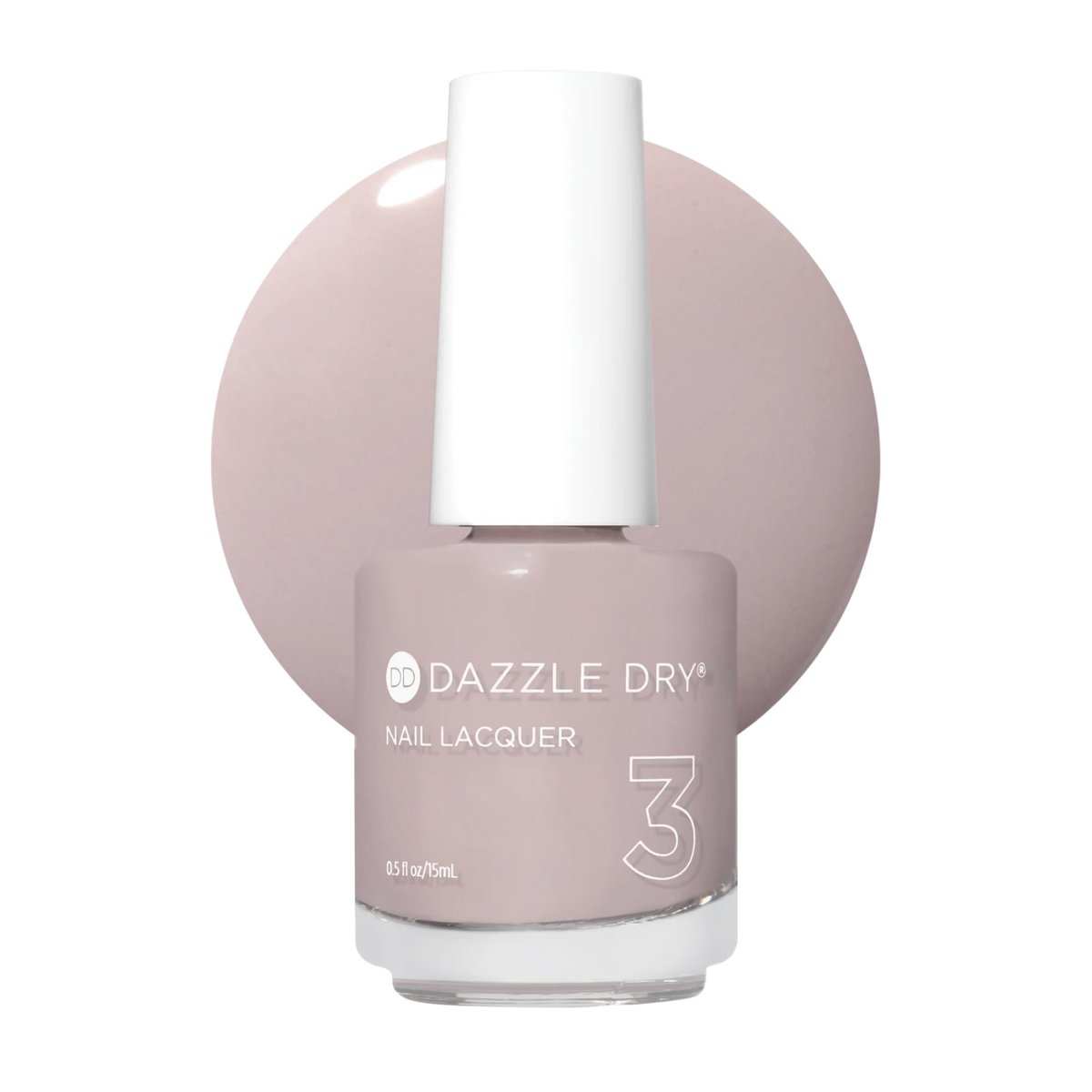 Dazzle Dry Nagellack (Schritt 3) - Broadway Beige - Kühles, mittleres Greige mit violetten Untertönen, cremig deckend (15 ml)