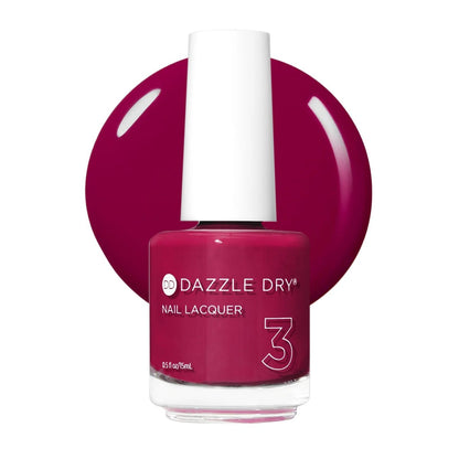 Dazzle Dry Nagellack (Schritt 3) - Raspberry Rush - Himbeerfarben mit violetten Untertönen, volle Deckkraft, Creme (0,5 fl oz)