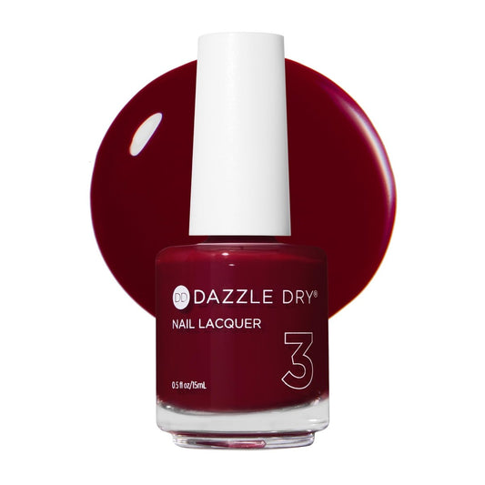Dazzle Dry Nagellack (Schritt 3) - Fast Track Cherry - Klassisches Kirschrot mit blauen Untertönen, volle Deckkraft (0,5 fl oz)