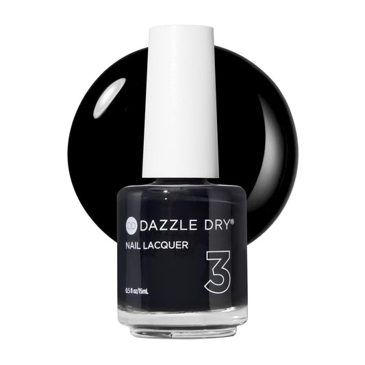 Dazzle Dry Nagellack (Schritt 3) - Midnight Express - Ein tiefstes Schwarz. Volle Deckung, cremig. (0,5 fl oz)