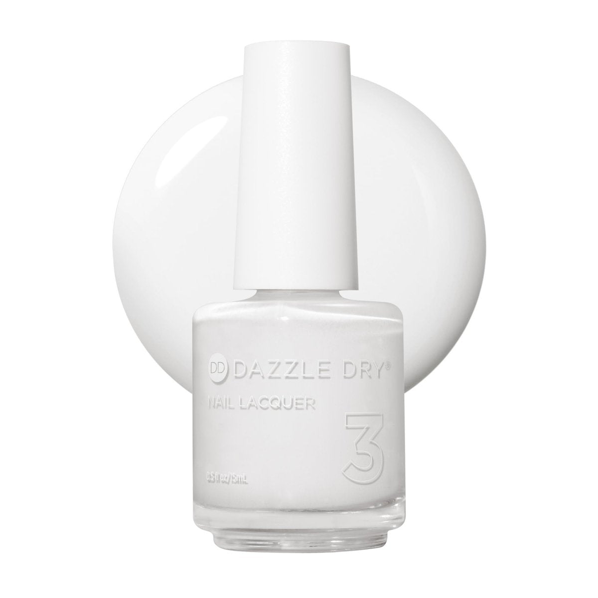 Dazzle Dry Nagellack (Schritt 3) – White Lightning – Ein reines, strahlendes Weiß mit voller Deckkraft (0,5 fl oz)