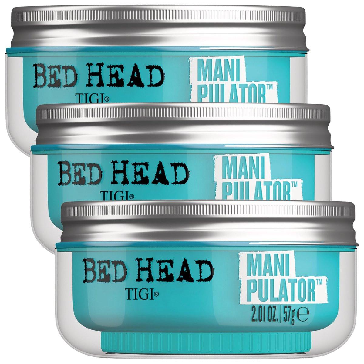 TIGI Bed Head Manipulator Haar-Putty 3er-Pack – Starke Festigungspaste für Frauen und Männer, Frizz-Kontrolle, Anti-Humidität, tropischer Fruchtduft, je 2,01 Oz