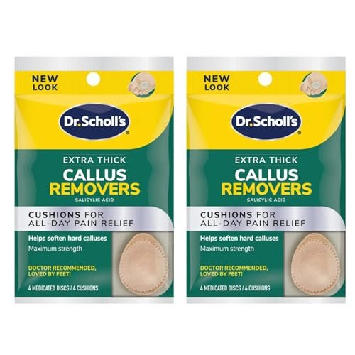 Dr. Scholl's Extra Dicken Hornhaut-Entferner, 4 Einlagen pro Packung (2er-Pack)