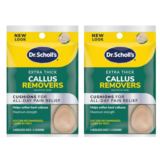 Dr. Scholl's Extra Dicken Hornhaut-Entferner, 4 Einlagen pro Packung (2er-Pack)