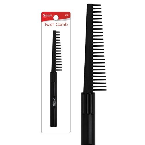 Annie Twist Comb #10 - Stylingkamm für perfekte Frisuren, 17,8 cm, Schwarz