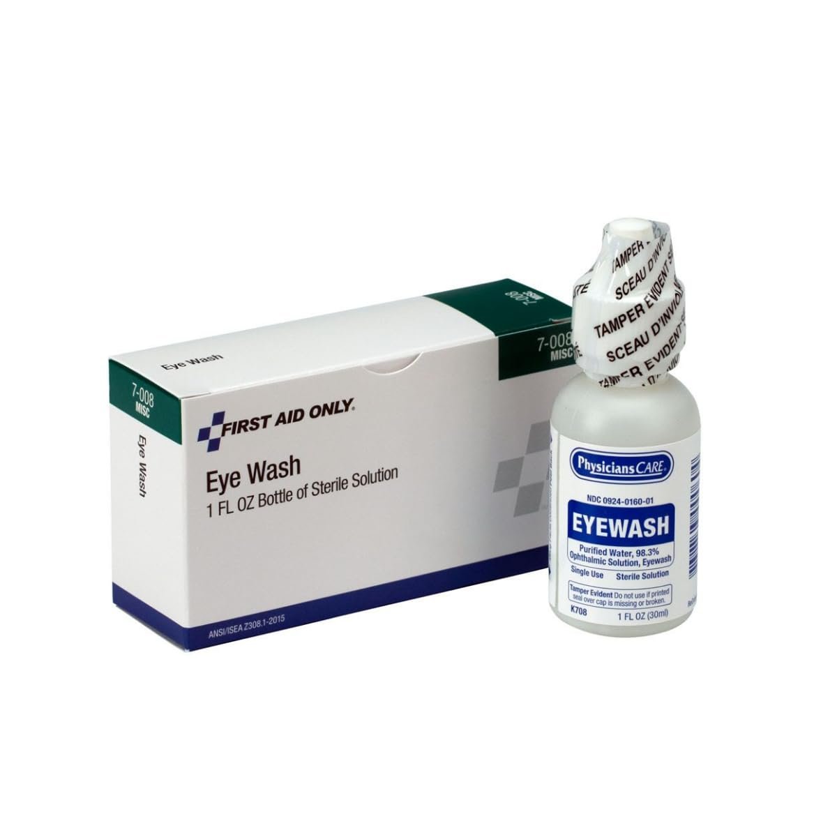 PhysiciansCare Augenspüllösung, sterile isotonische gepufferte Lösung zum Spülen und Bewässern der Augen, 1-oz Flasche