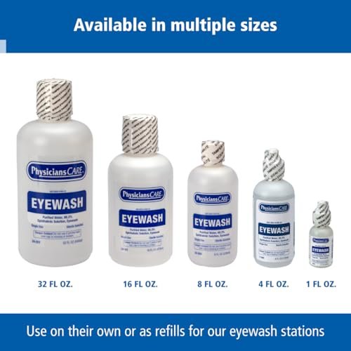 PhysiciansCare Augenspüllösung, sterile isotonische gepufferte Lösung zum Spülen und Bewässern der Augen, 1-oz Flasche