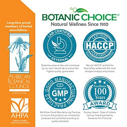 Botanic Choice Premium Kurkuma Antioxidant Unterstützung - Gelenkgesundheit für Erwachsene - 180 vegane Kapseln (500 mg pro Kapsel)