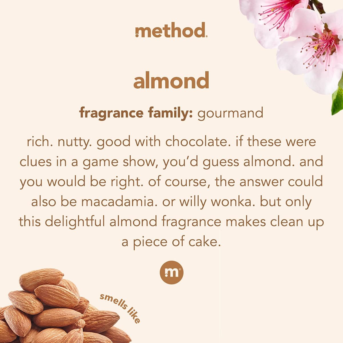 Method Daily Wood Cleaner Almond – 28 oz Sprühflasche, pflegt und reinigt Holzmöbel schonend