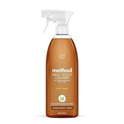 Method Daily Wood Cleaner Almond – 28 oz Sprühflasche, pflegt und reinigt Holzmöbel schonend