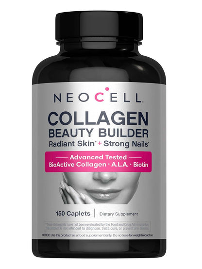 NeoCell Collagen Beauty Builder | 150 Kapseln | Bioaktive Peptide aus Weidehaltung | mit Biotin und Hyaluronsäure | Für strahlende Haut & starke Nägel