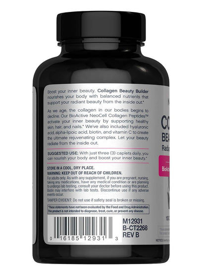 NeoCell Collagen Beauty Builder | 150 Kapseln | Bioaktive Peptide aus Weidehaltung | mit Biotin und Hyaluronsäure | Für strahlende Haut & starke Nägel