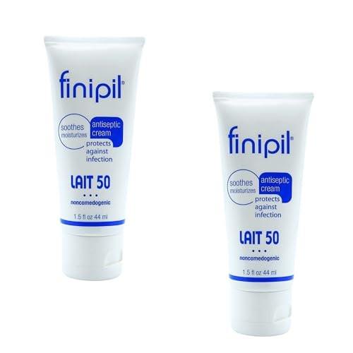 Nufree Finipil Lait 50 – Antiseptische Lotion nach der Haarentfernung, beruhigt & schützt die Haut, 2er-Pack mit je 44 ml