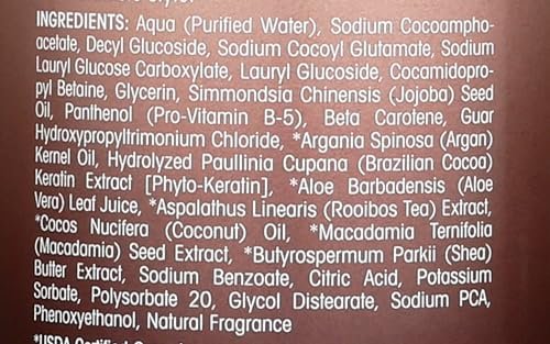 GIOVANNI 2chic Ultra-Sleek Shampoo - Brasilianisches Phyto-Keratin & Marokkanisches Arganöl, Anti-Frizz Formel, Kokosnuss, Sheabutter, Pro-Vitamin B5, Farbschutz, Parabenfrei - 710 ml