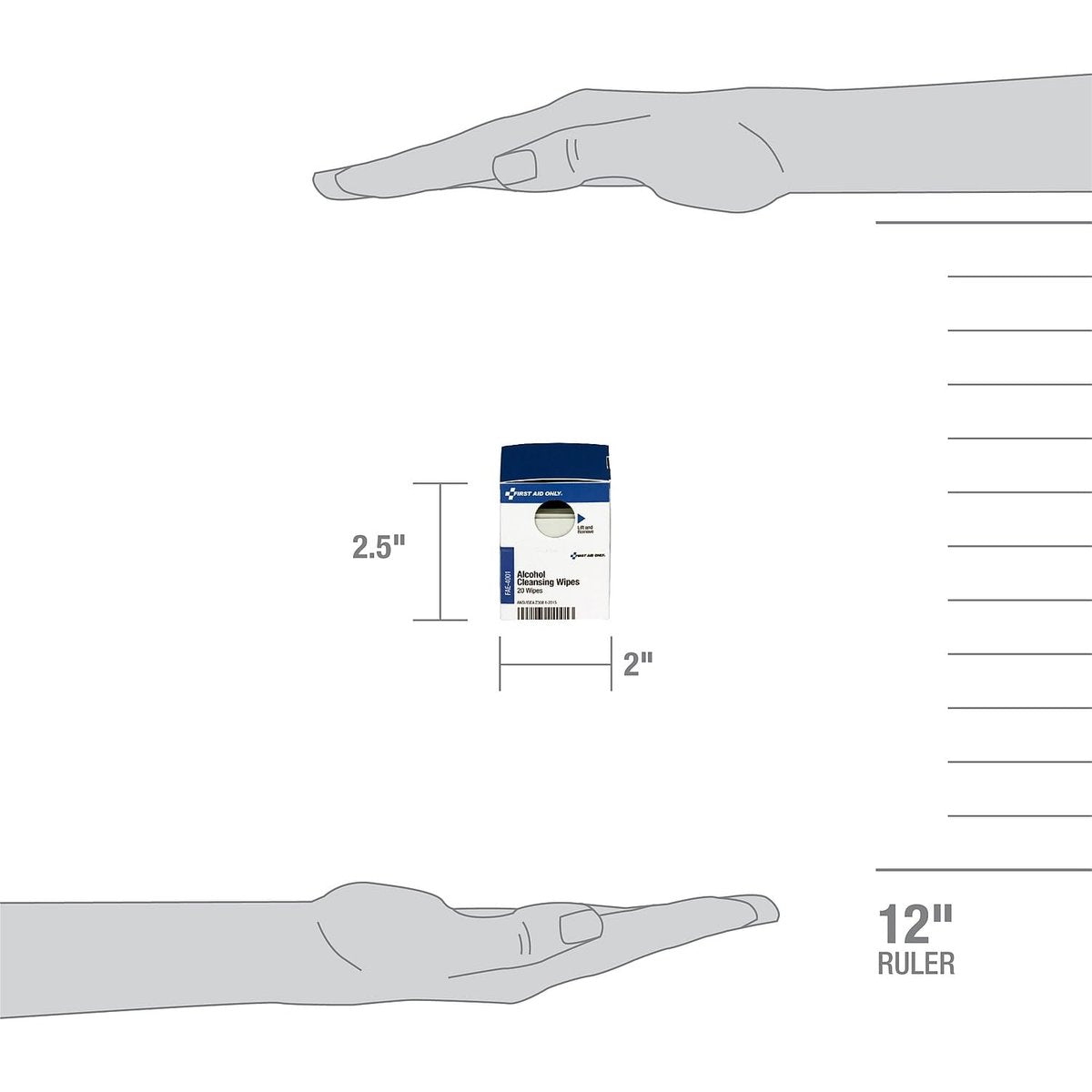 First Aid Only FAE-4001 Alkohol-Reinigungstücher, 20er-Pack
