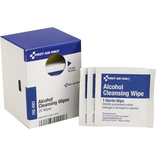 First Aid Only FAE-4001 Alkohol-Reinigungstücher, 20er-Pack