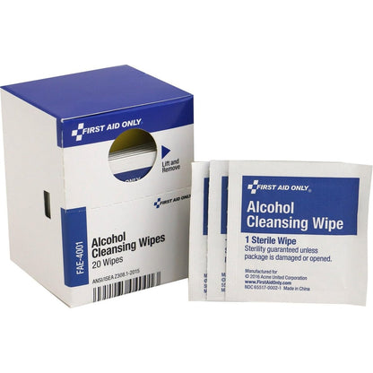 First Aid Only FAE-4001 Alkohol-Reinigungstücher, 20er-Pack